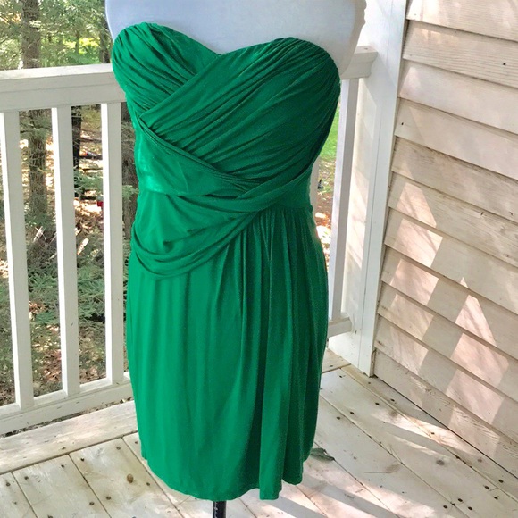 Express Dresses & Skirts - Express Strapless Emerald Green Dress size L